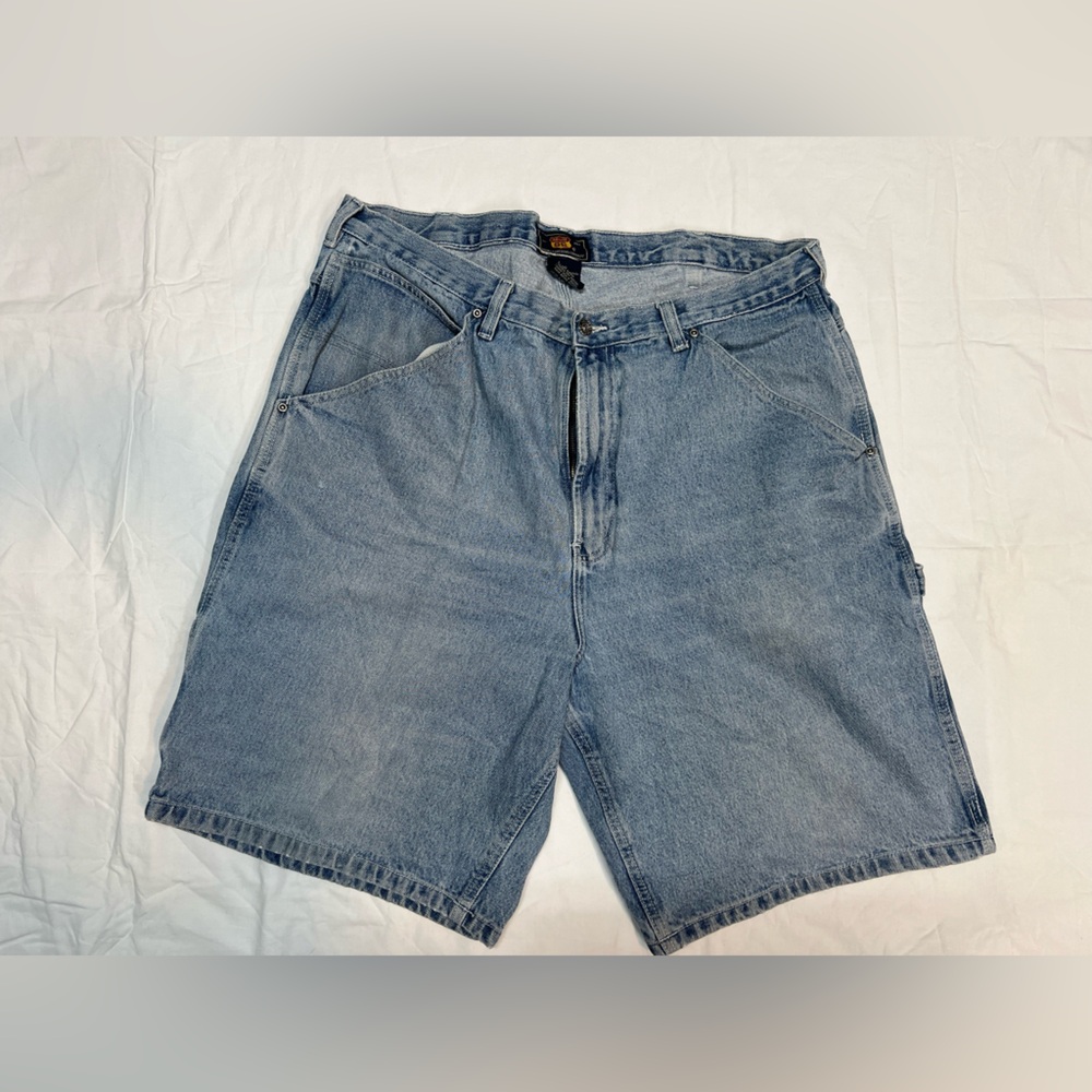 Route 66 Denim Carpenter Shorts Men’s Size 40 Light Wash Workwear Jean Shorts